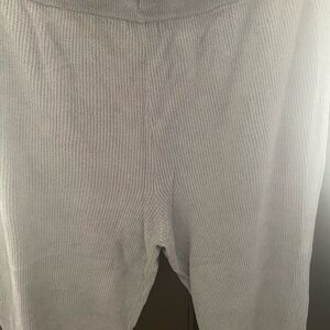 Barefoot Dreams Cozy Ribbed Pants in Light Gray/blue
